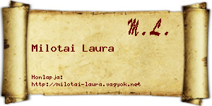 Milotai Laura névjegykártya
